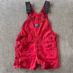 Oshkosh B'gosh Bottoms Kids Red Short Overalls 18 Months Oshkosh Bgosh